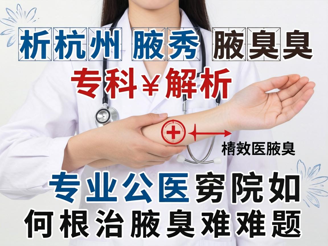 杭州腋秀腋臭专科解析，专业医院如何根治腋臭难题
