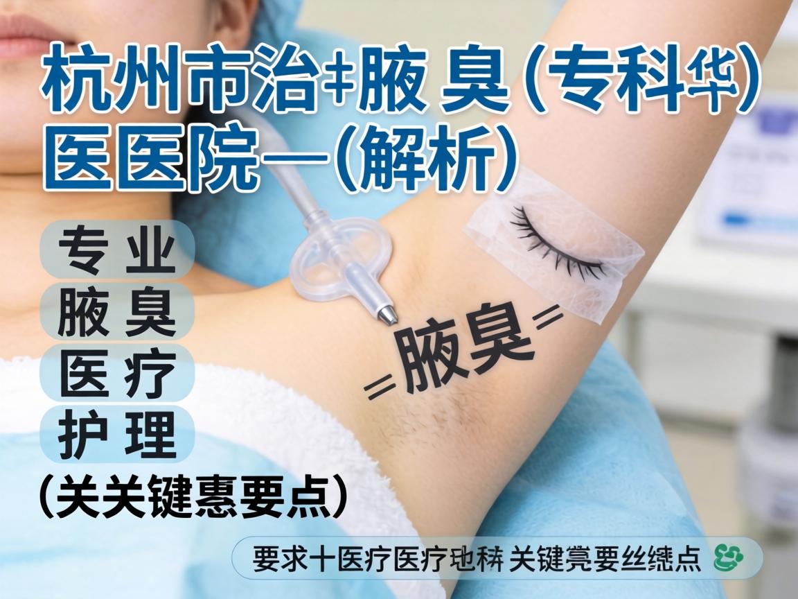 杭州治腋臭专科医院解析，专业腋臭医疗护理的关键要点