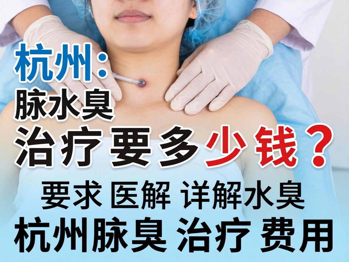 杭州腋臭治疗要多少钱？详解杭州腋臭治疗费用