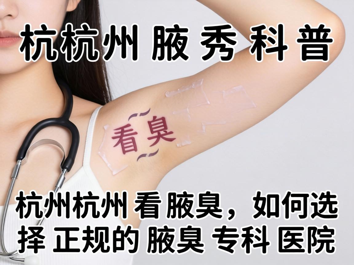 杭州腋秀科普，在杭州看腋臭，如何选择正规的腋臭专科医院
