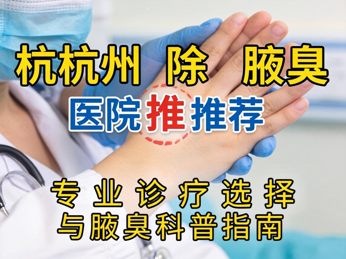 杭州除腋臭医院推荐，专业诊疗选择与腋臭科普指南