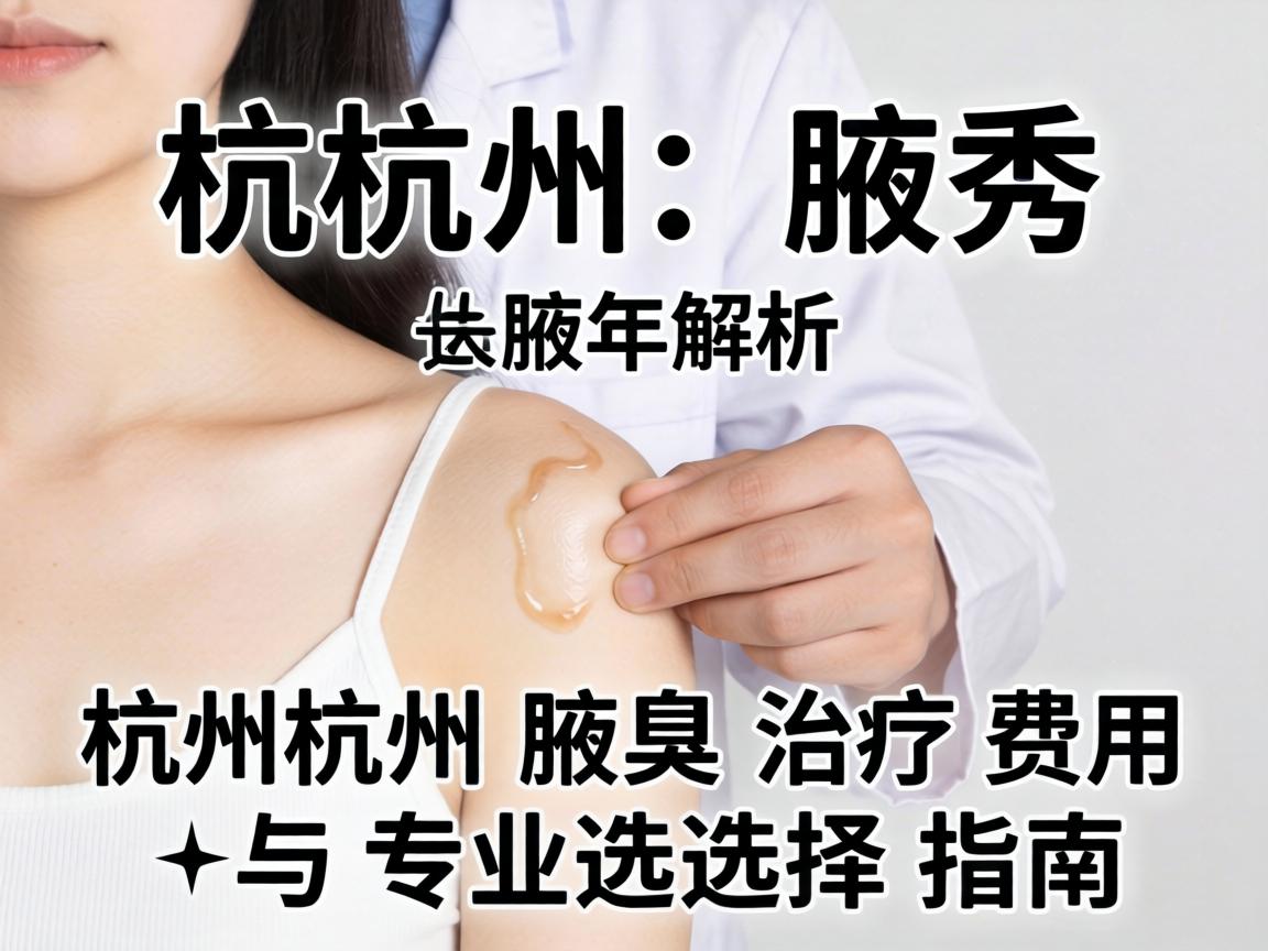 杭州腋秀解析，杭州腋臭治疗费用与专业选择指南