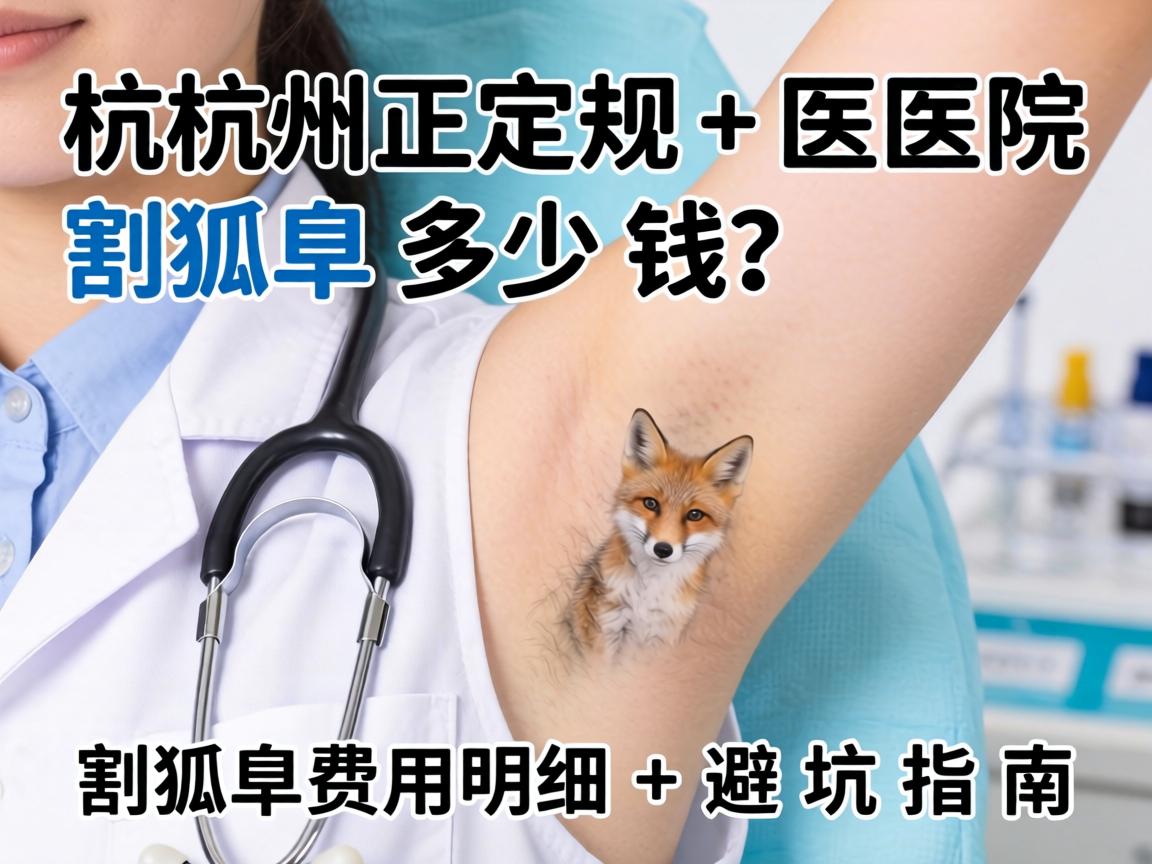 杭州正规医院割狐臭多少钱？割狐臭费用明细+避坑指南