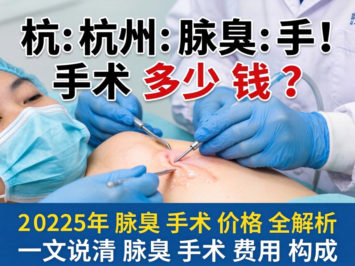 杭州腋臭手术多少钱？2025年腋臭手术价格全解析，一文说清腋臭手术费用构成