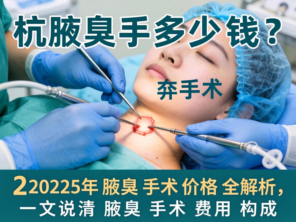 杭州腋臭手术多少钱？2025年腋臭手术价格全解析，一文说清腋臭手术费用构成