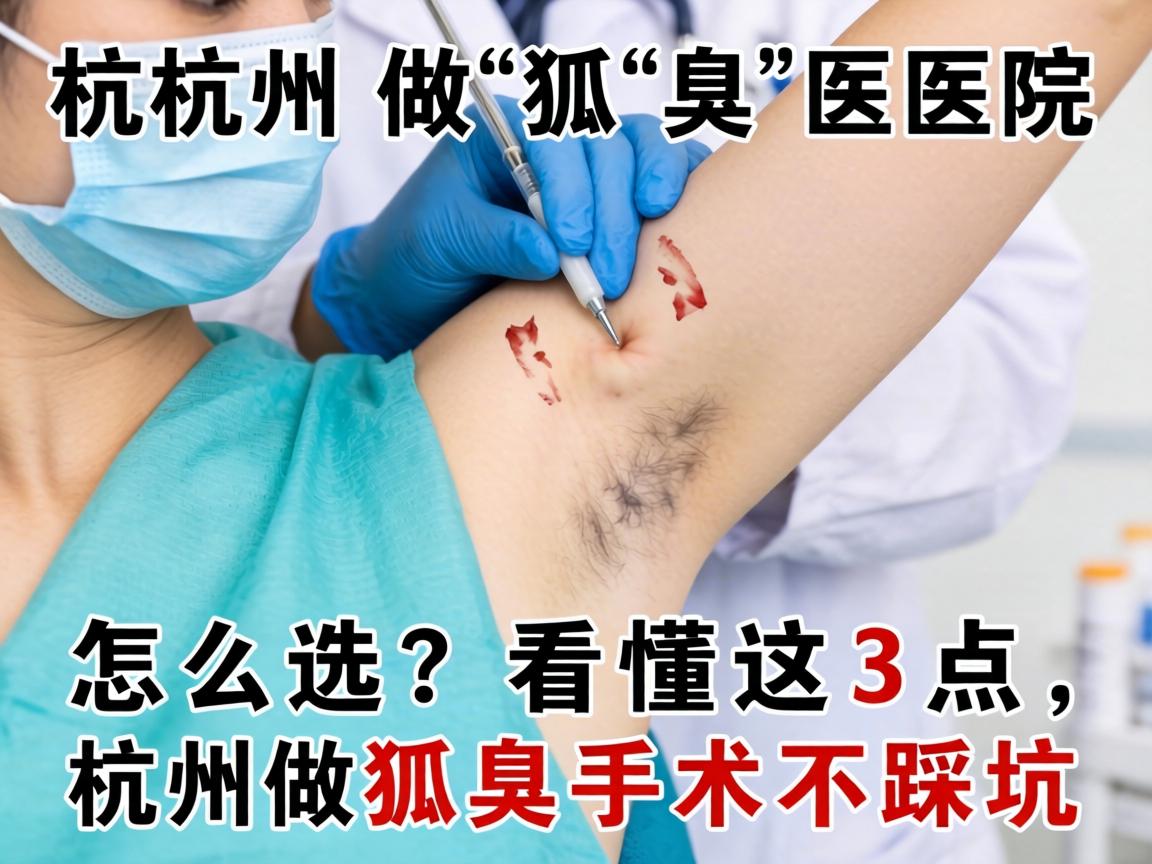 杭州做狐臭医院怎么选？看懂这3点，杭州做狐臭手术不踩坑