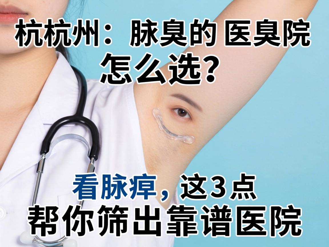 杭州腋臭医院怎么选？看腋臭，这3点帮你筛出靠谱医院