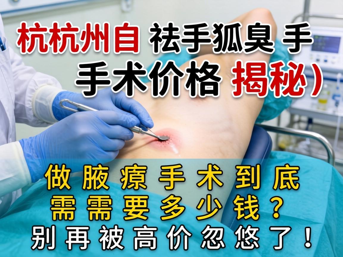 杭州祛狐臭手术价格揭秘，做腋臭手术到底需要多少钱？别再被高价忽悠了！