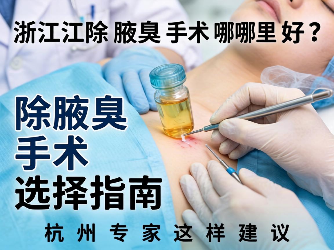 浙江除腋臭手术哪里好？除腋臭手术选择指南，杭州专家这样建议