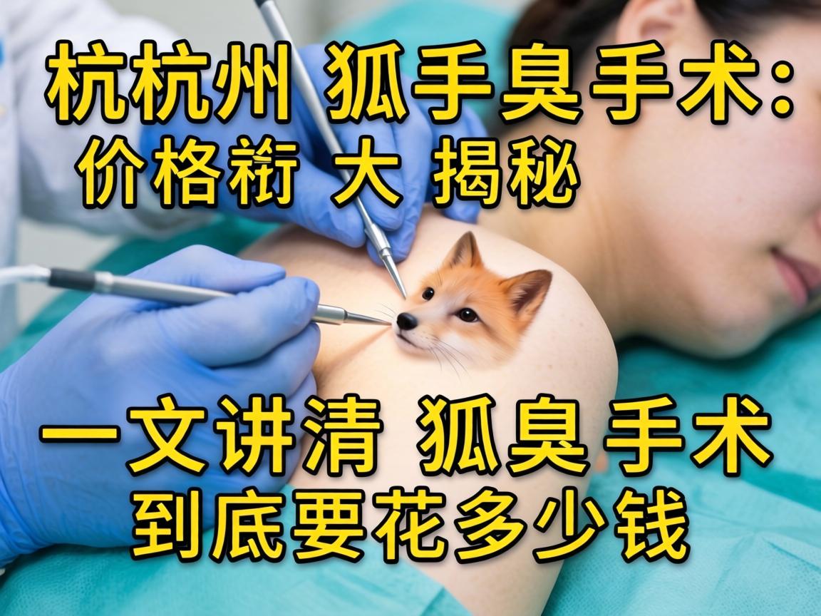 杭州狐臭手术价格大揭秘，一文讲清狐臭手术到底要花多少钱