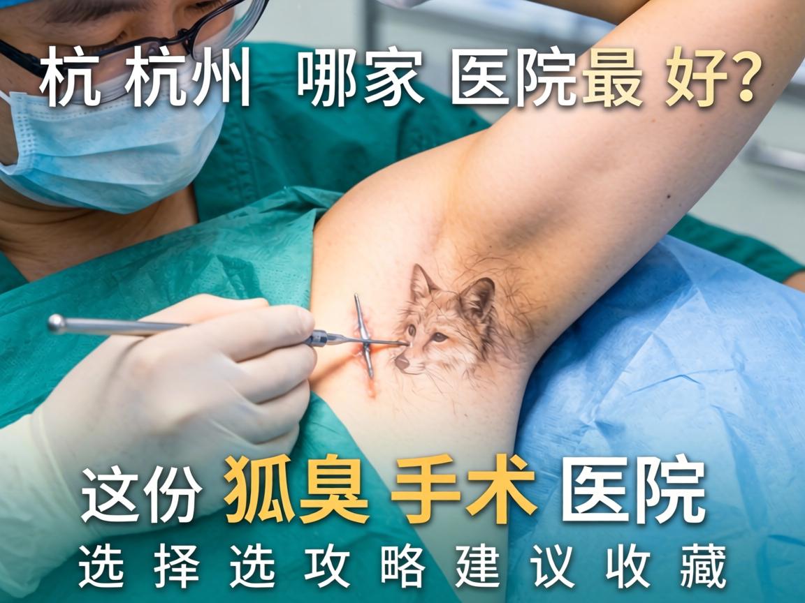 杭州狐臭手术哪家医院最好？这份狐臭手术医院选择攻略建议收藏