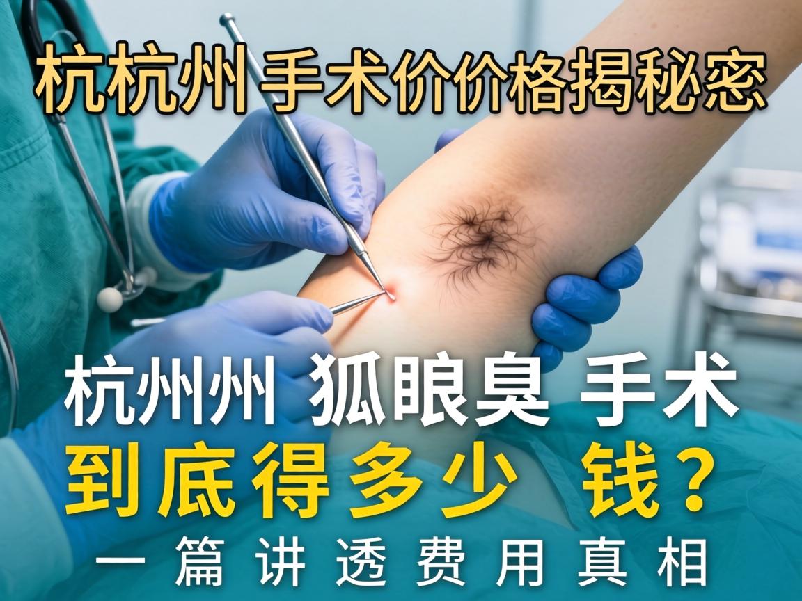 杭州狐臭手术价格揭秘，杭州狐臭手术到底得多少钱？一篇讲透费用真相