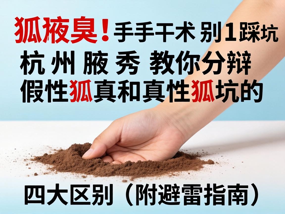 狐臭手术别踩坑！杭州腋秀教你分辨假性狐臭和真性狐臭的四大区别（附避雷指南）