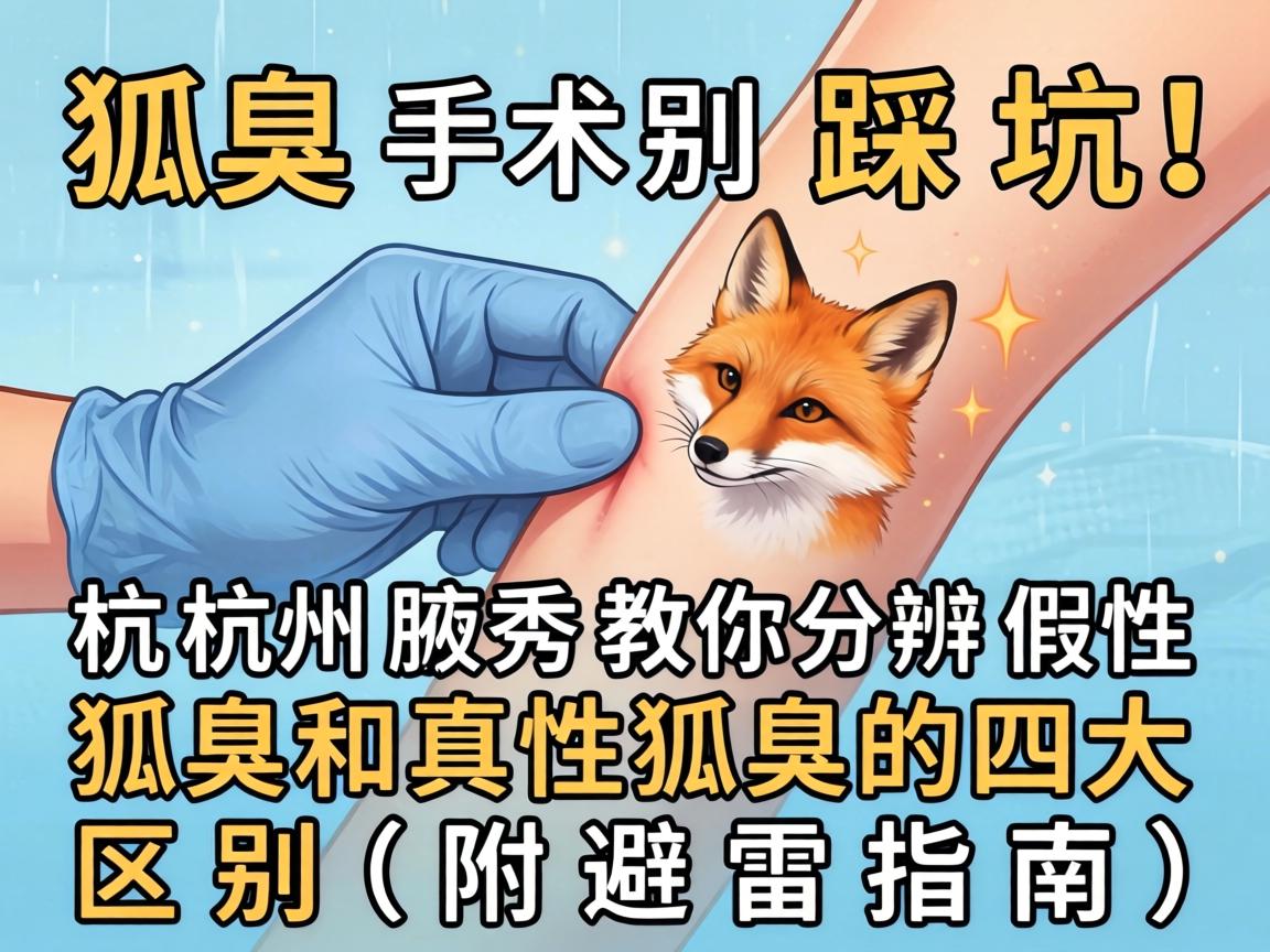 狐臭手术别踩坑！杭州腋秀教你分辨假性狐臭和真性狐臭的四大区别（附避雷指南）