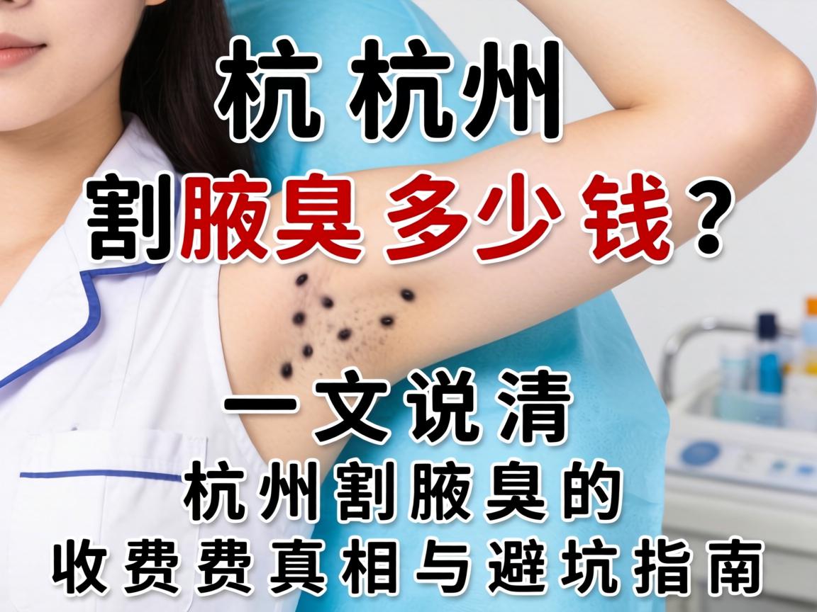 杭州割腋臭多少钱？一文说清杭州割腋臭的收费真相与避坑指南