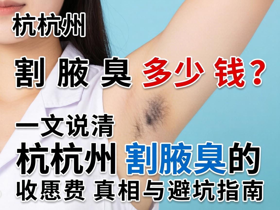 杭州割腋臭多少钱？一文说清杭州割腋臭的收费真相与避坑指南