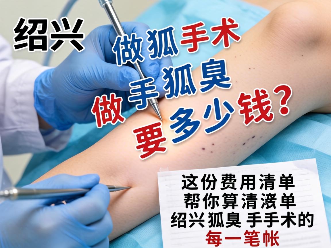 绍兴做狐臭手术要多少钱？这份费用清单帮你算清绍兴狐臭手术的每一笔账