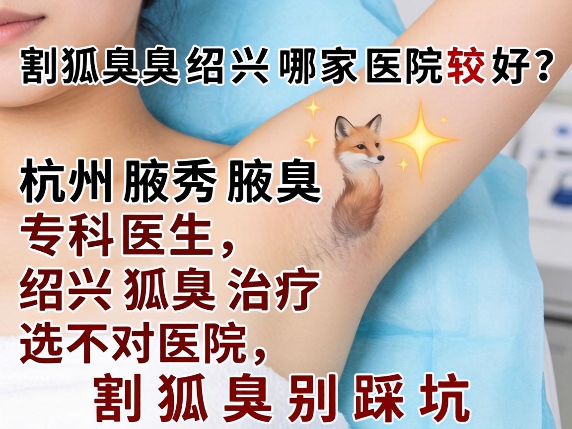 割狐臭绍兴哪家医院较好？杭州腋秀腋臭专科医生，绍兴狐臭治疗选对医院，割狐臭别踩坑