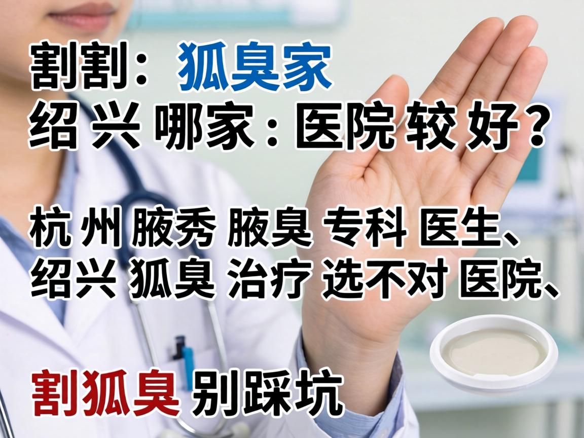 割狐臭绍兴哪家医院较好？杭州腋秀腋臭专科医生，绍兴狐臭治疗选对医院，割狐臭别踩坑