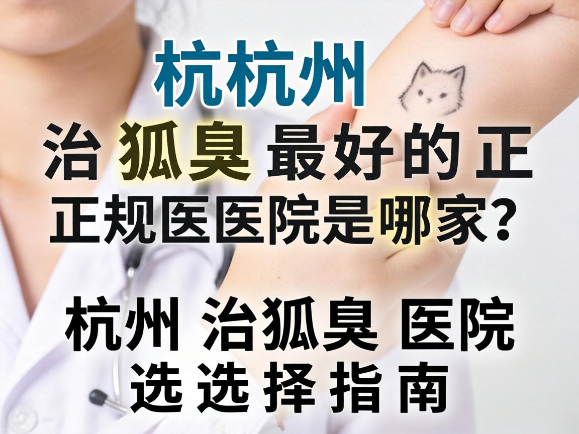 杭州治狐臭最好的正规医院是哪家？杭州治狐臭医院选择指南