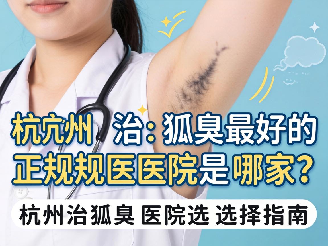 杭州治狐臭最好的正规医院是哪家？杭州治狐臭医院选择指南