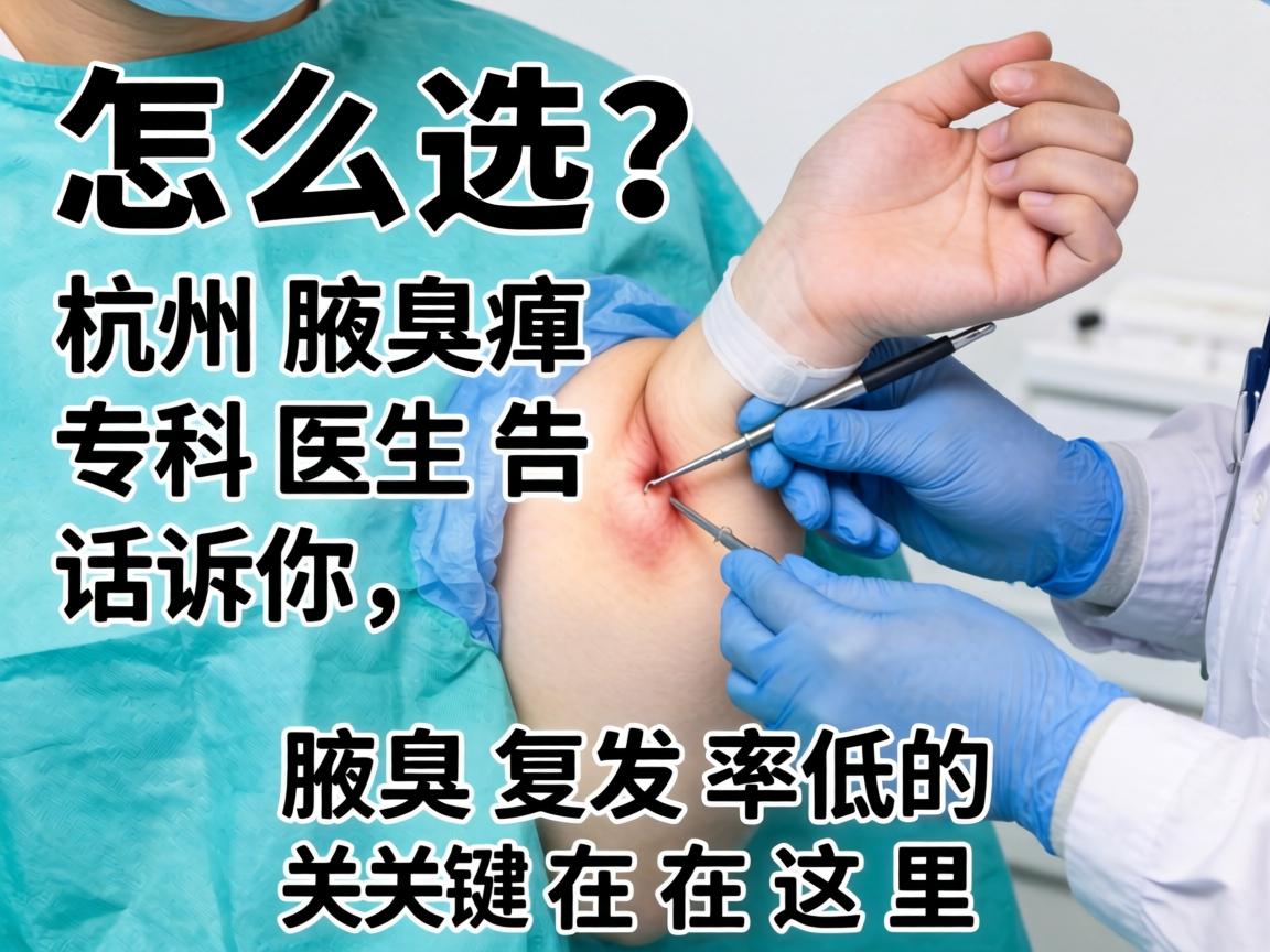 腋臭手术怎么选？杭州腋臭专科医生告诉你，腋臭复发率低的关键在这里