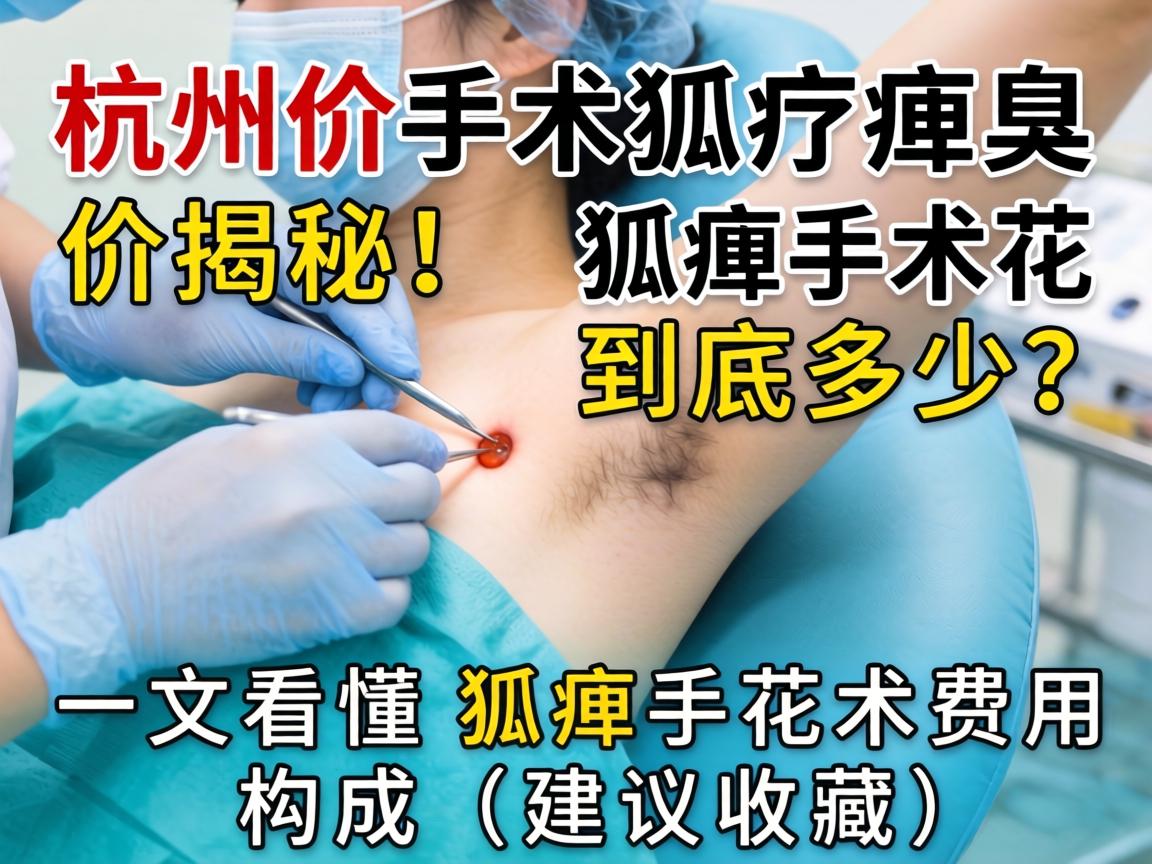 杭州狐臭手术价格揭秘，狐臭手术花费到底多少？一文看懂狐臭手术费用构成（建议收藏）