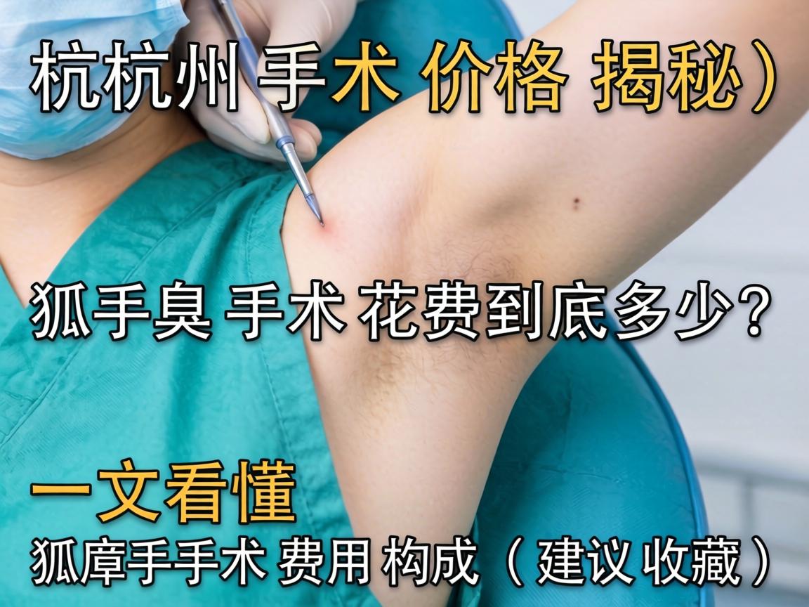 杭州狐臭手术价格揭秘，狐臭手术花费到底多少？一文看懂狐臭手术费用构成（建议收藏）