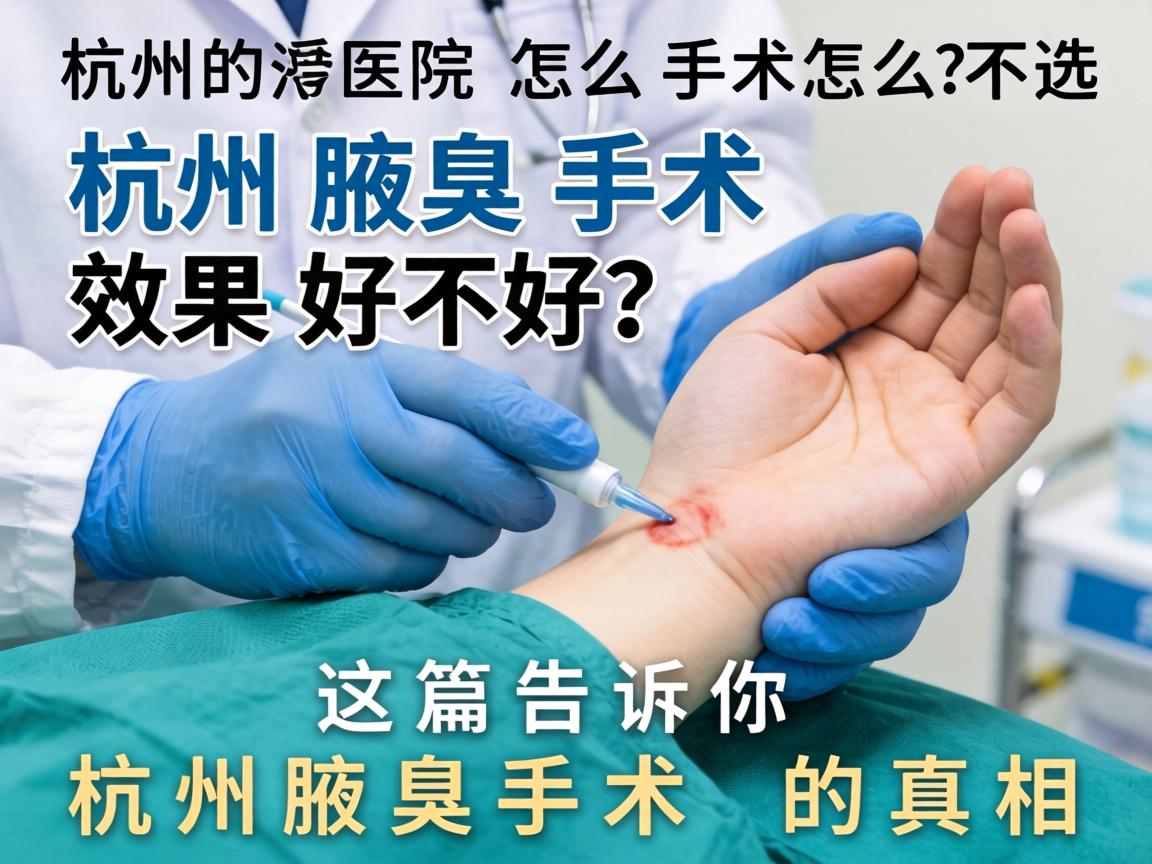 杭州腋臭手术医院怎么选？杭州腋臭手术效果好不好？这篇告诉你杭州腋臭手术的真相
