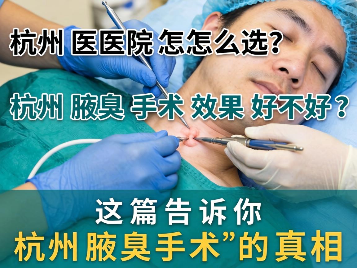 杭州腋臭手术医院怎么选？杭州腋臭手术效果好不好？这篇告诉你杭州腋臭手术的真相