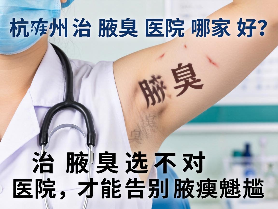 杭州治腋臭医院哪家好？治腋臭选对医院，才能告别腋臭尴尬