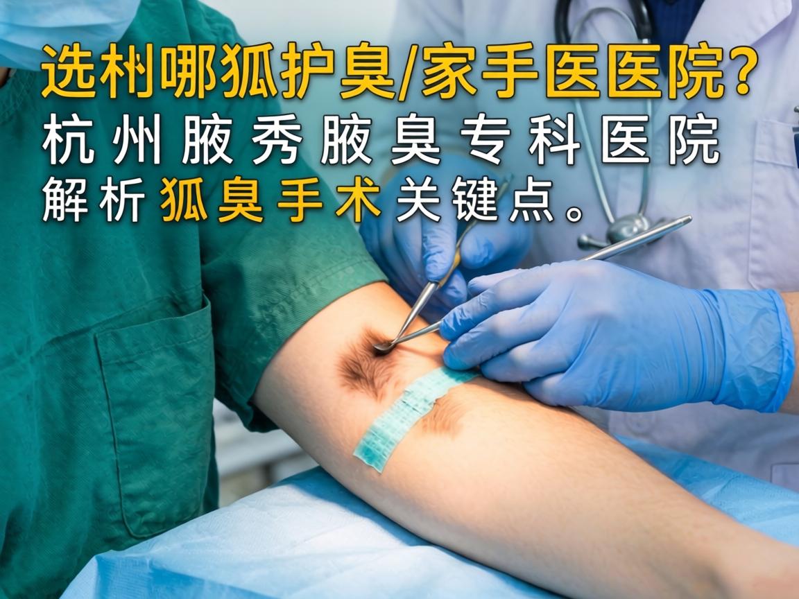 杭州狐臭手术选哪家医院？杭州腋秀腋臭专科医院解析狐臭手术关键点