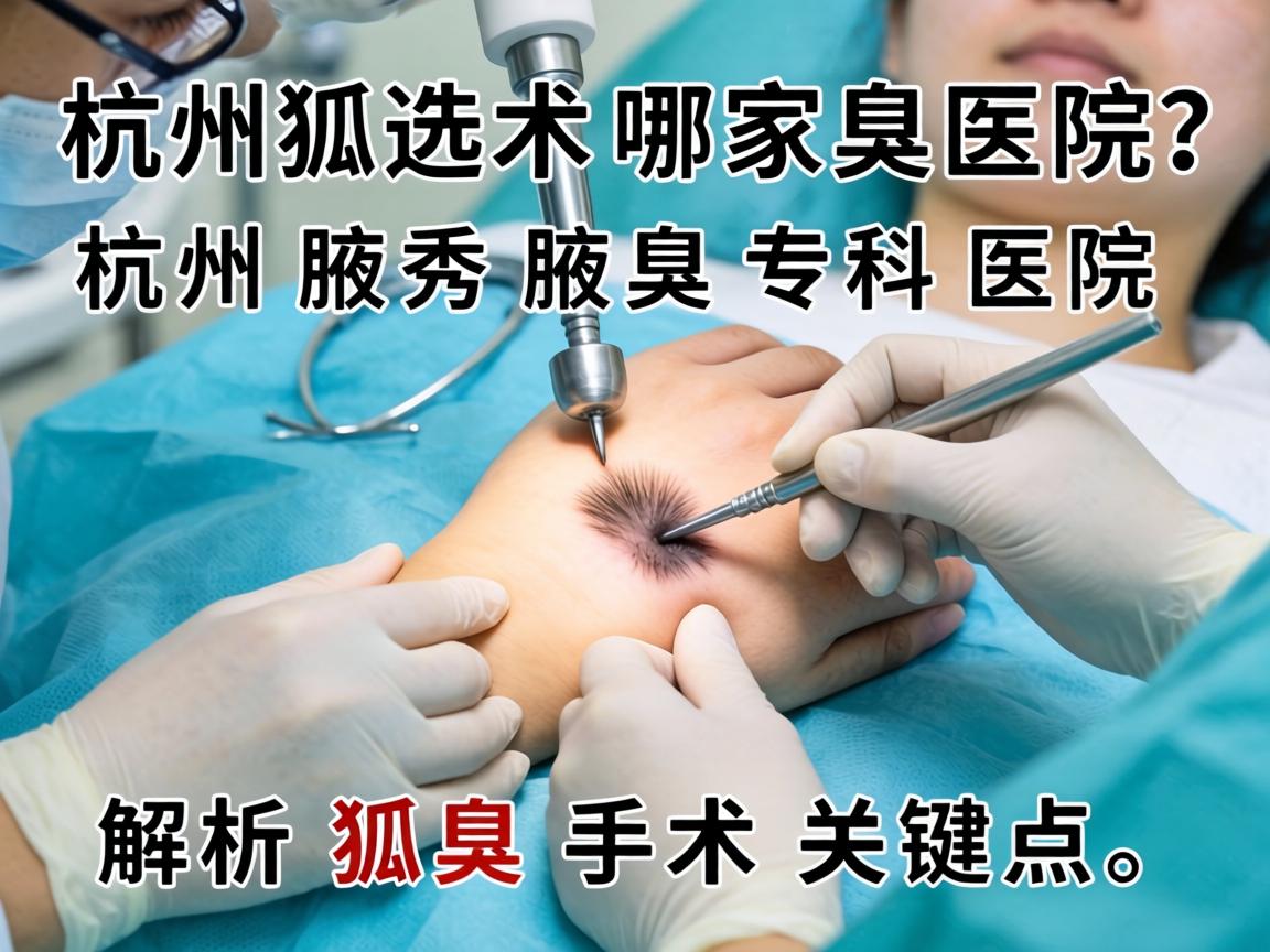 杭州狐臭手术选哪家医院？杭州腋秀腋臭专科医院解析狐臭手术关键点