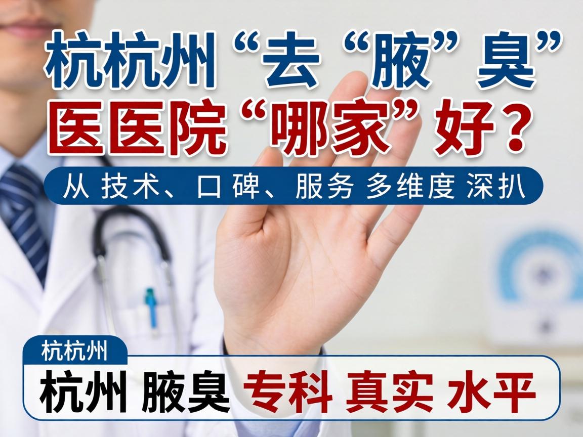 杭州去腋臭医院哪家好？从技术、口碑、服务多维度深扒杭州腋臭专科真实水平