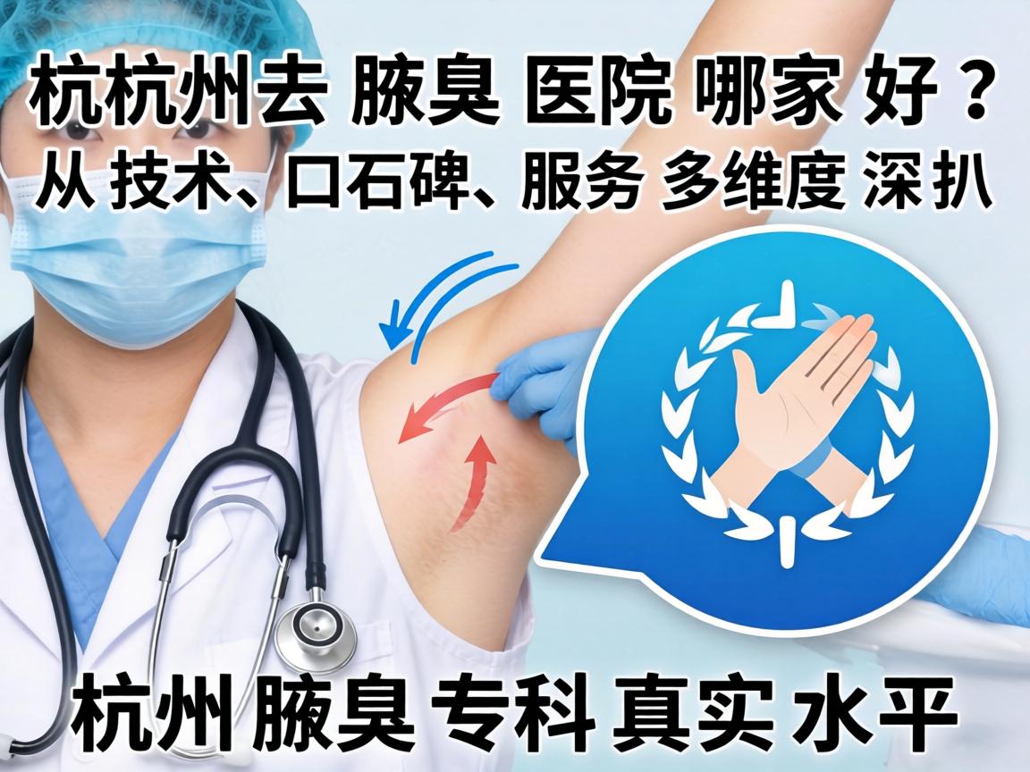 杭州去腋臭医院哪家好？从技术、口碑、服务多维度深扒杭州腋臭专科真实水平