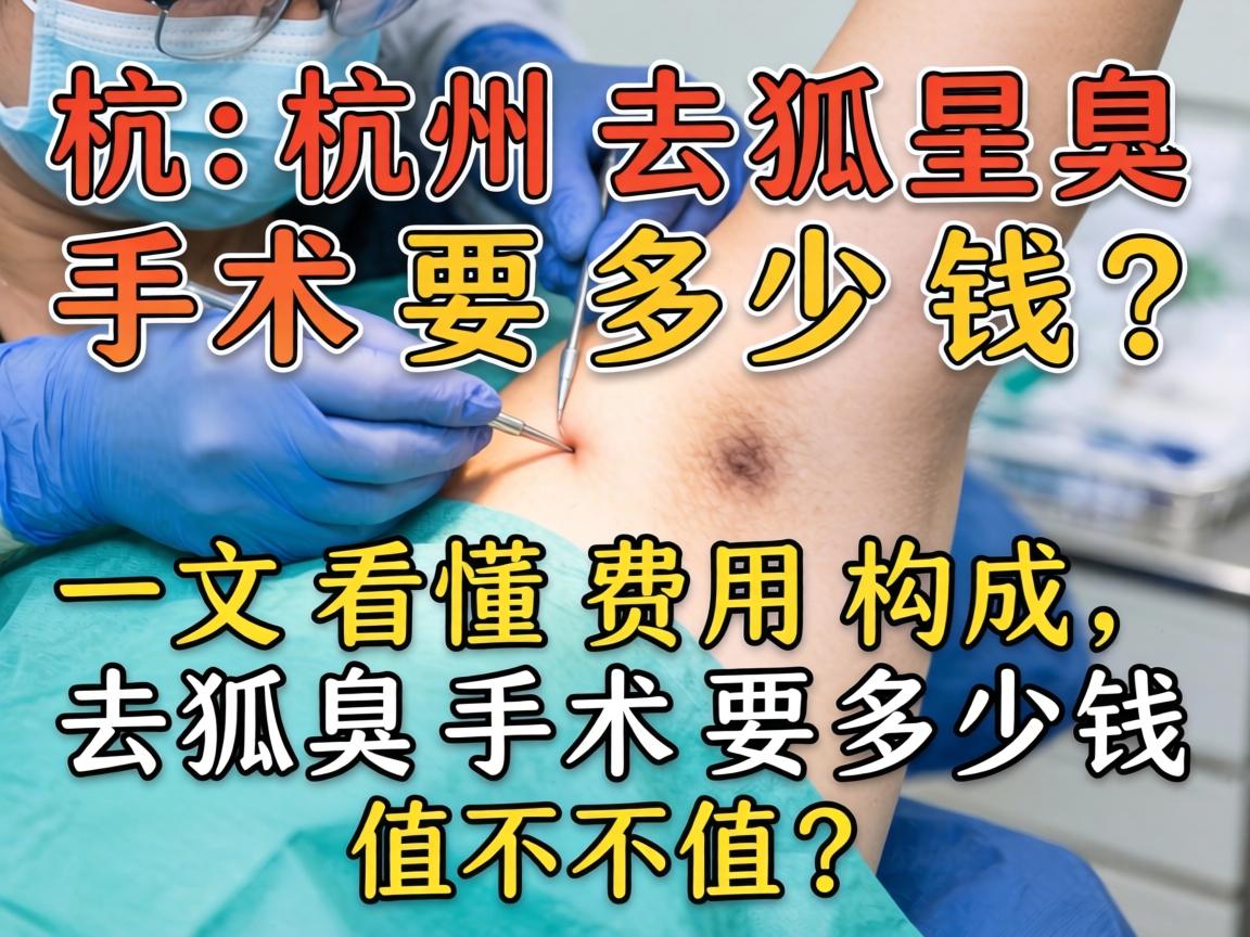 杭州去狐臭手术要多少钱？一文看懂费用构成，去狐臭手术要多少钱值不值？