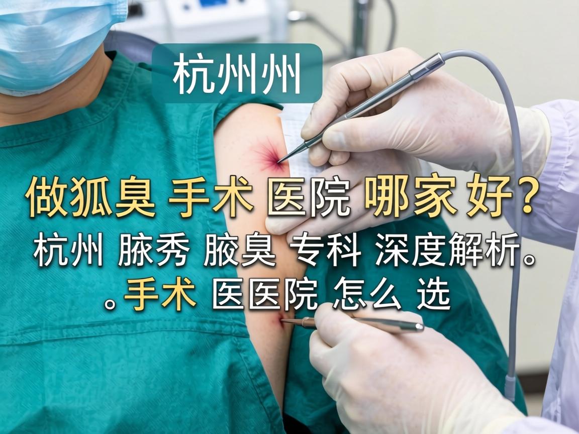 杭州做狐臭手术医院哪家好？杭州腋秀腋臭专科深度解析，手术医院怎么选