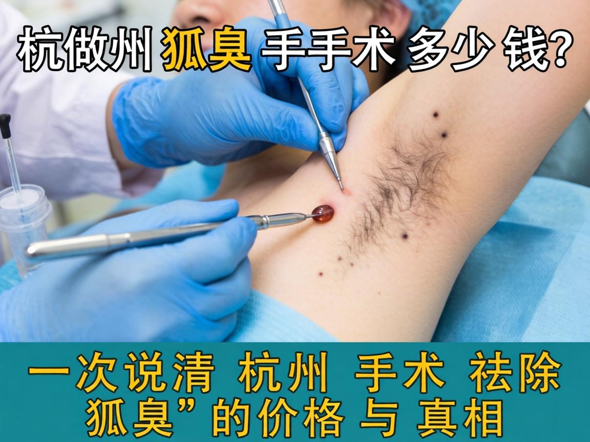 杭州做狐臭手术多少钱？一次说清杭州手术祛除狐臭的价格与真相