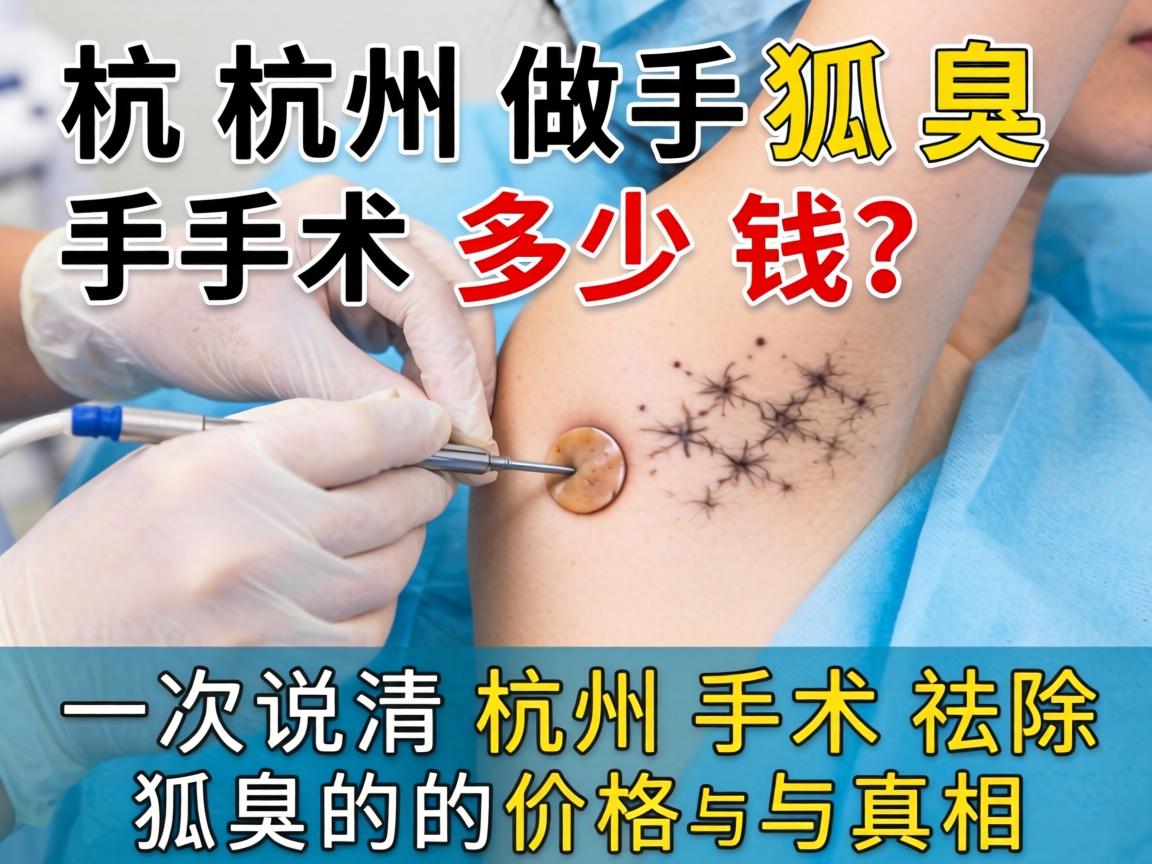 杭州做狐臭手术多少钱？一次说清杭州手术祛除狐臭的价格与真相