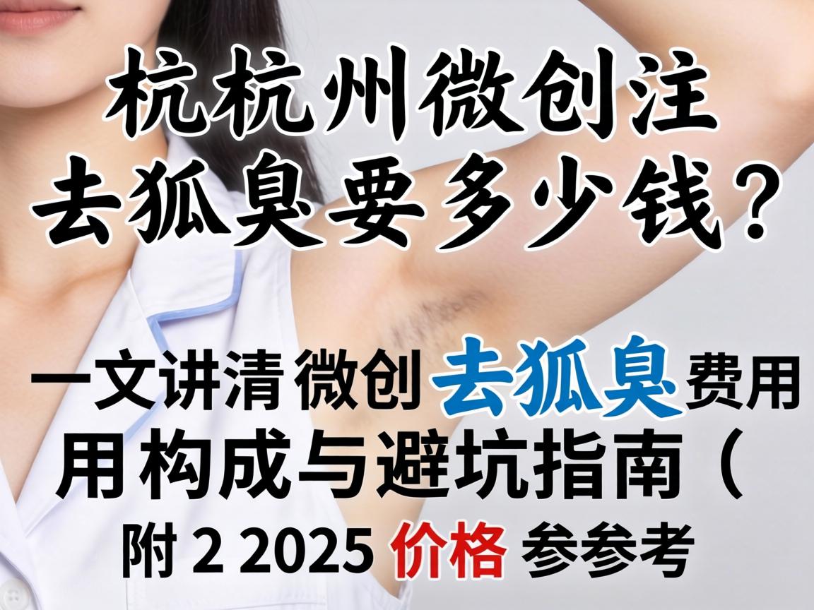 杭州微创去狐臭要多少钱？一文讲清微创去狐臭费用构成与避坑指南（附2025价格参考）