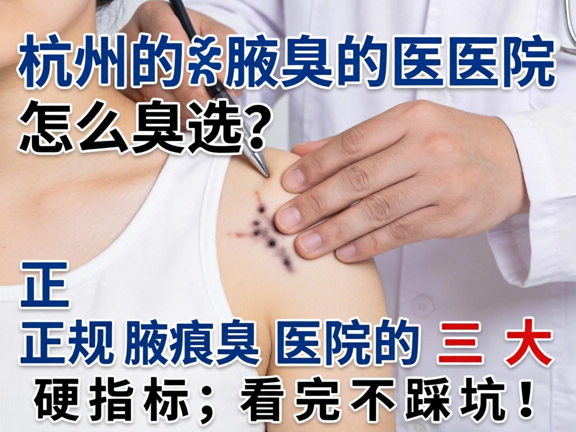 杭州腋臭医院怎么选？正规腋臭医院的三大硬指标，看完不踩坑！