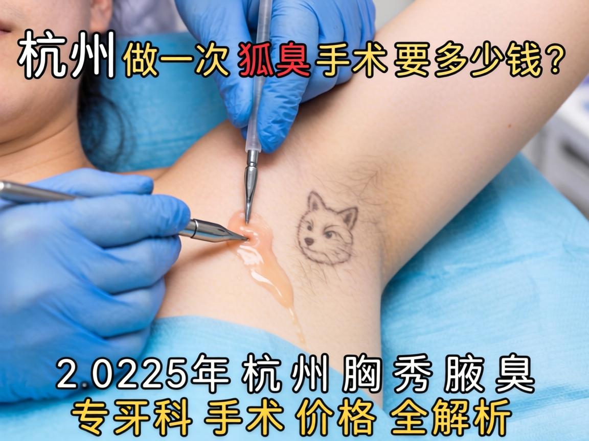 杭州做一次狐臭手术要多少钱？2025年杭州腋秀腋臭专科手术价格全解析