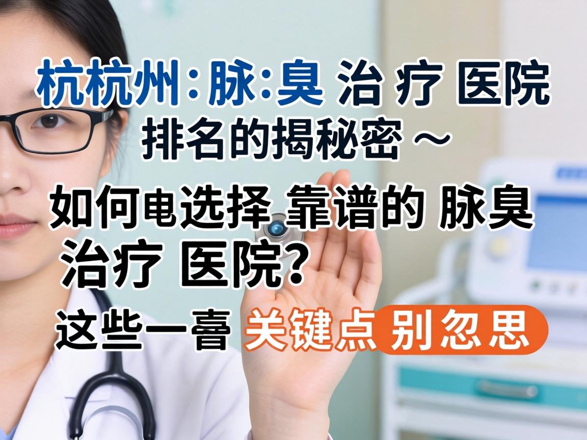 杭州腋臭治疗医院排名揭秘，如何选择靠谱的腋臭治疗医院？这些关键点别忽略