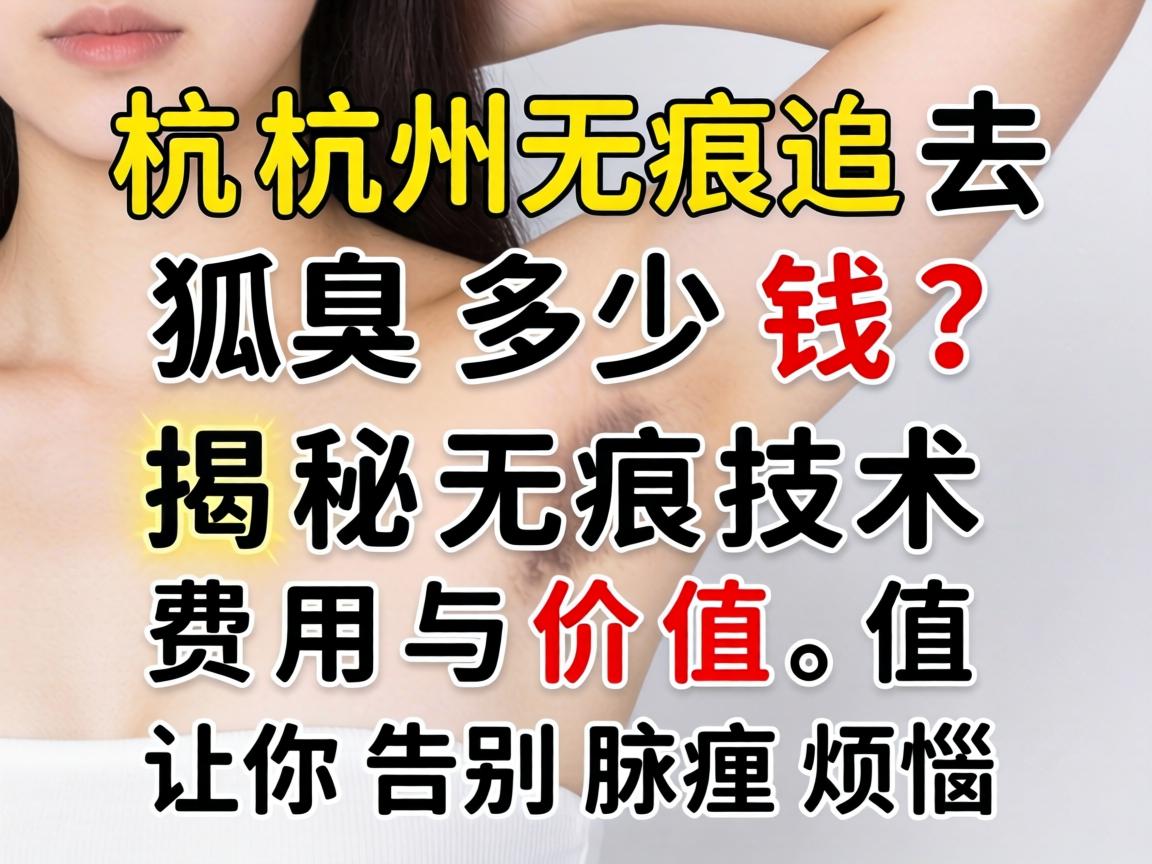 杭州无痕去狐臭多少钱？揭秘无痕技术费用与价值，让你告别腋臭烦恼