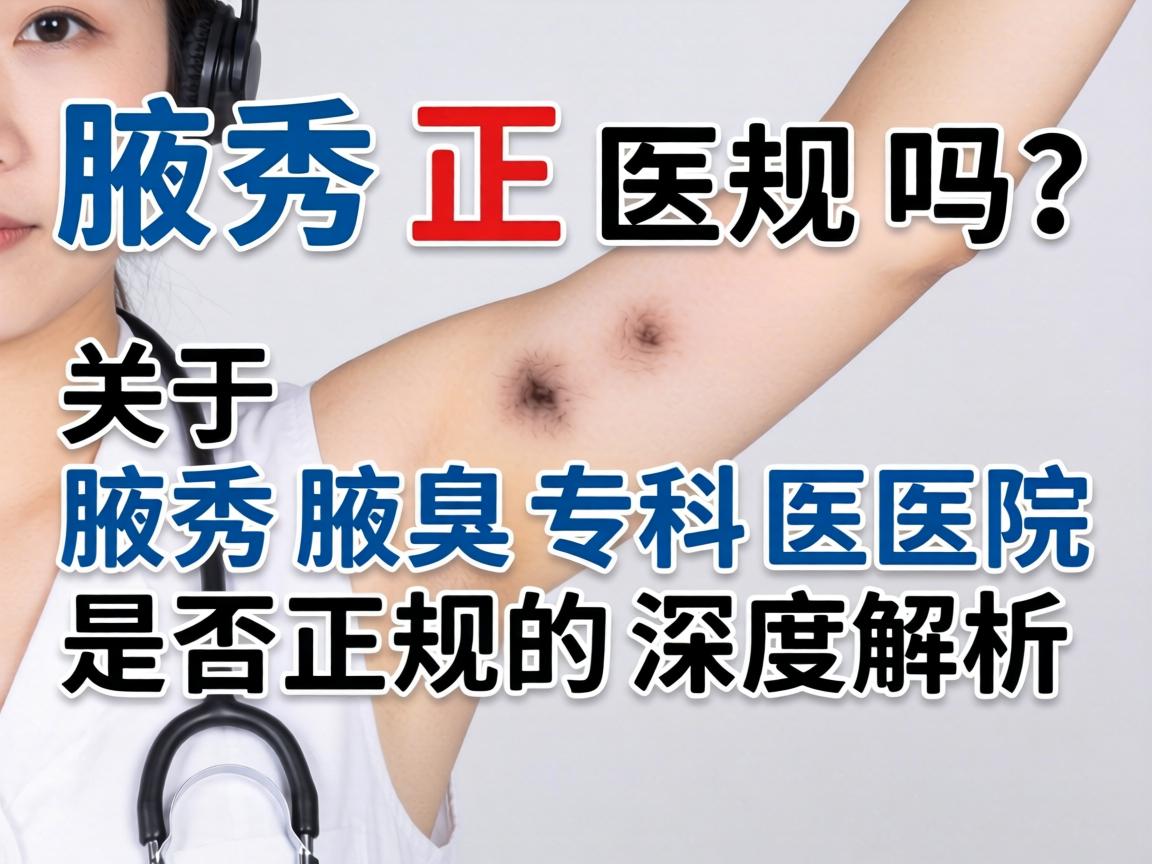 腋秀医院正规吗？关于腋秀腋臭专科医院是否正规的深度解析
