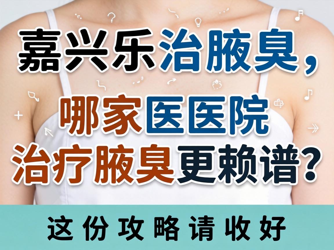 嘉兴治腋臭，哪家医院治疗腋臭更靠谱？这份攻略请收好