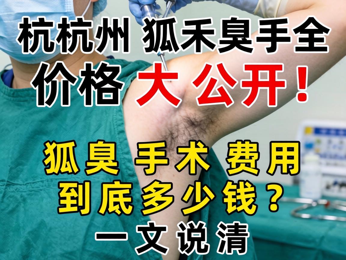 杭州狐臭手术价格大公开！狐臭手术费用到底多少钱？一文说清