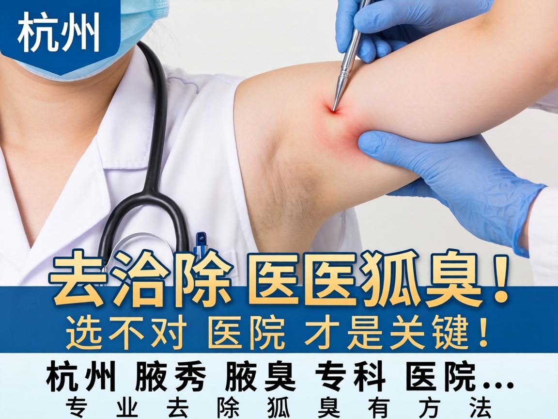 杭州去除狐臭，选对医院才是关键！杭州腋秀腋臭专科医院，专业去除狐臭有方法