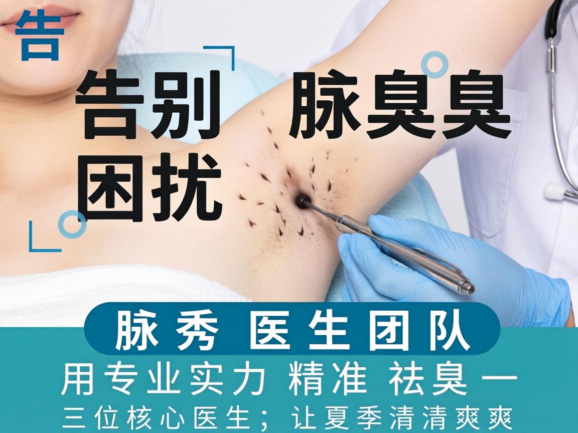 告别腋臭困扰，腋秀医生团队用专业实力精准祛臭—三位核心医生，让夏季清清爽爽