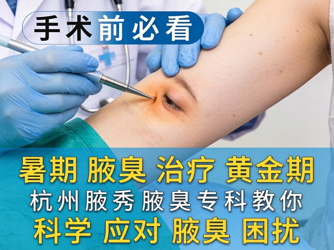 腋臭手术前必看，暑期腋臭治疗黄金期，杭州腋秀腋臭专科教你科学应对腋臭困扰